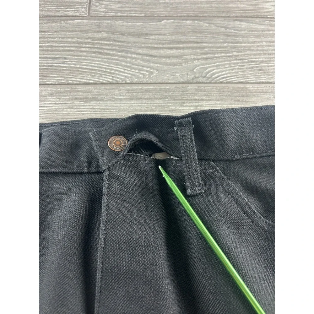 Vintage Levis Black Dress Pants Mens 36x32 Straight Boot Leg Slacks 90s USA